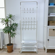 Stylish and modern three-tier clothes rack and storage stand in several colors