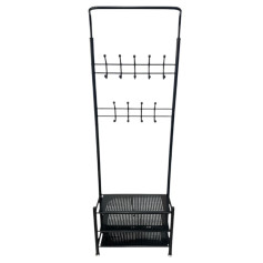 Stylish and modern three-tier clothes rack and storage stand in several colors