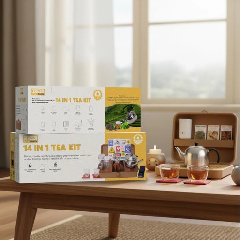 بكج الشاي المتكامل 14 في 1 حديثة حقيبة أدوات احترافية للبر والرحلات