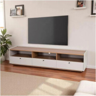 Elegant 180cm Wooden Three-Drawer Plasma Table with a Unique and Modern Design