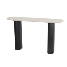 مدخل كونسول خشب بقواعد أسطوانيه فاخر مقاس باللون الاسود 140 سم