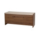 A luxurious and elegant wooden shoe cabinet and upholstered bench in several colors.