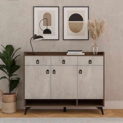 دولاب كوفي خشب فاخر 120×32×100- بـ6 ادراج برفوف