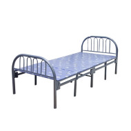 Bed made of durable iron laminated with colored fabric