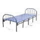 Bed made of durable iron laminated with colored fabric