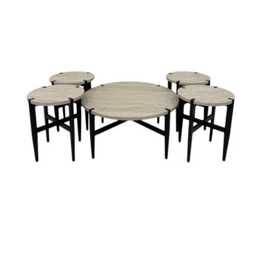 طقم جديد 5 قطع دائري حديث وعصري بعدة اللوان 