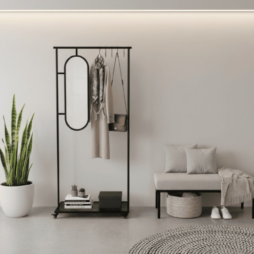 مرايا مع علاق مقاس 180x80 باللون الاسود فاخرة 