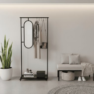 Luxury black mirror with hanger, 180x80 cm