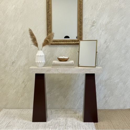 طاولة كونسول مدخل مودرن يجمع بين الفخامة والبساطة بعدة اللوان