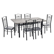 طاولة طعام خشبي بـ6 كراسي عالية الجوده150سم بعدة اللوان