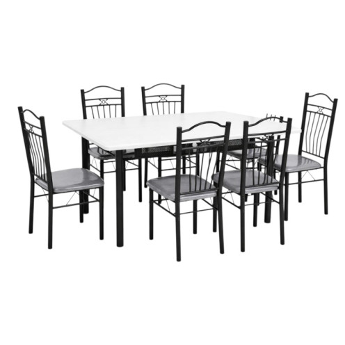 طاولة طعام خشبي بـ6 كراسي عالية الجوده150سم بعدة اللوان