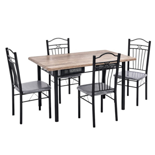 طاولة طعام خشبي بـ4 كراسي عالية الجوده120سم بعدة اللوان