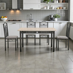 طاولة طعام خشبي بـ4 كراسي عالية الجوده بعدة اللوان