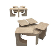 5-Piece Wooden Coffee Table Set in Various Colors