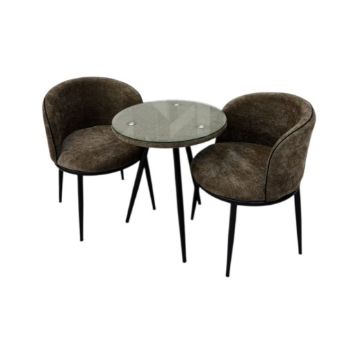 كرسين مع طاولة قماش انيقة وحديثة بعدة اللوان