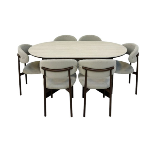 طاولة طعام بديل رخام لــ6 كراسي عالية الجودة ١٦٠*٩٠سم