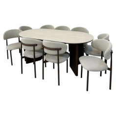 طاولة طعام بديل رخام لــ8 كراسي عالية الجودة ١٨٠*٩٠سم