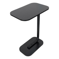 طاولة جانبية خشب مفرد بعدة اللوان بقاعدة حديد 