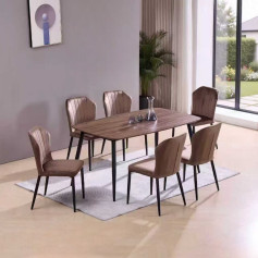 طاولة طعام لـ6 اشخاص عالية الجودة بعدة اللوان150سم