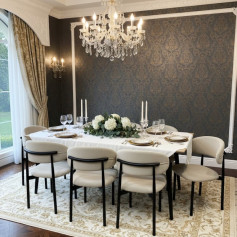 طاولة طعام 8 كراسي عالية الجودة ١٨٠*٩٠سم