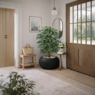 شتلة ياسمين اصطناعية ( ارتفاع 100 سم ) حوض فيبر بعدة اللوان