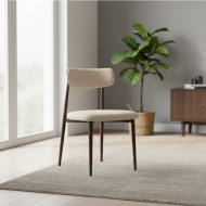 A single chair with a luxurious and distinctive design, made of elegant, modern natural wood.