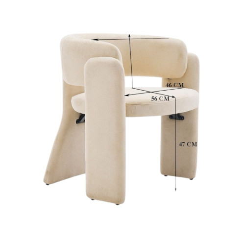 كرسي بتصميم منحني عصري، مبطن بقماش دائري وذراعين مدمجين بعدة اللوان حديث