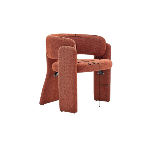 كرسي بتصميم منحني عصري، مبطن بقماش دائري وذراعين مدمجين بعدة اللوان حديث