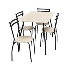 طاولة طعام مستطيله مع اربع كراسي بعدة اللوان 