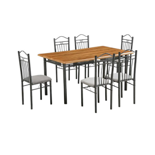 طاولة طعام خشبي بـ6 كراسي عالية الجوده150سم بعدة اللوان