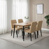 طاولة طعام 4 أشخاص خشب بتصميم عصري وحديث بعدة اللوان 