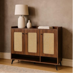 خزانة احذية خشب - ثلاث ابواب حديث وعصري مع رف تخزين بعدة اللوان 