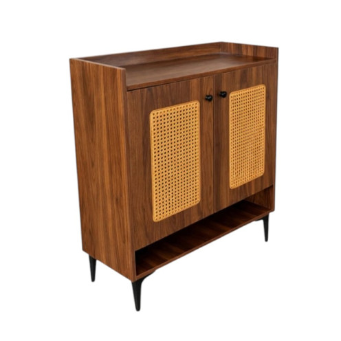 دولاب تخزين - خزانة أحذية بابين فاخرة بتصميم حديث وعصري بعدة اللوان 