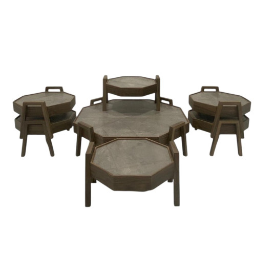 طقم طاولات 6+1 تركي بتصميم مميز وحديثة بعدة ألوان