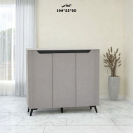 دولاب متعدد الاستخدام باللون االرمادي ثلاث ابواب مقاس 100سم