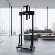حامل تلفزيون متحرك (بلازما استاند متحرك) قابل للتعديل اسود 