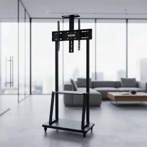 حامل تلفزيون متحرك (بلازما استاند متحرك) قابل للتعديل اسود 