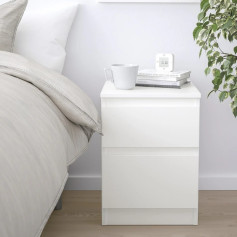 كومدينا بجانب السرير مقاس 50× 50× 40سم باللون الابيض