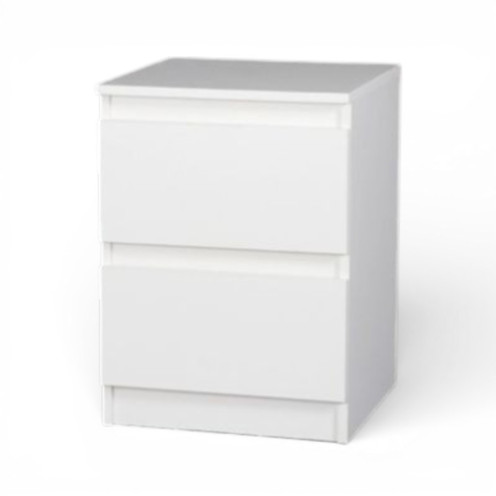 كومدينا بجانب السرير مقاس 50× 50× 40سم باللون الابيض