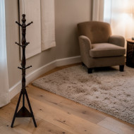  شماعة ملابس خشبية (علاقة معاطف وقبعات) ذات تصميم كلاسيكي فخم.