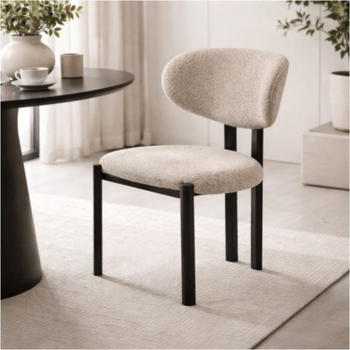 كرسي قماش  مفرد لطاولة طعام فاخر وانيق بعدة اللوان 