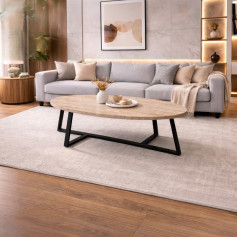 طاولة شاي مفرد للضيافة - خشب بقواعد حديد بعدة اللون 