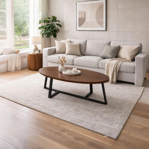 طاولة شاي مفرد للضيافة - خشب بقواعد حديد بعدة اللون 