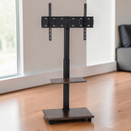 استاند شاشة مصنوع من الحديد متحرك بعدة اللون انيق