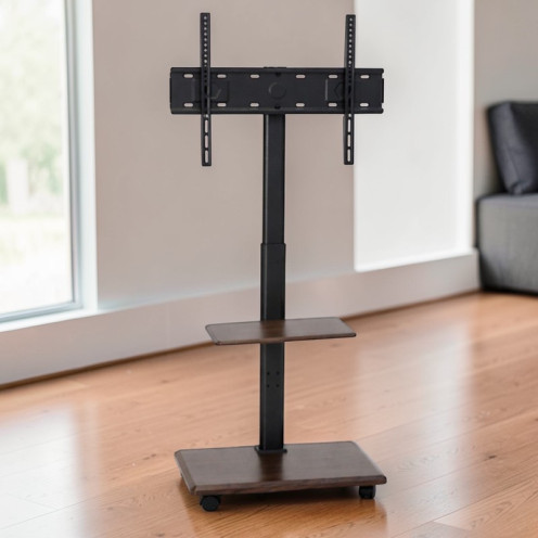 استاند شاشة مصنوع من الحديد متحرك بعدة اللون انيق