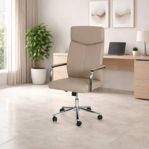 كرسي مكتب جلد بتصميم أنيق متعدد الألوان