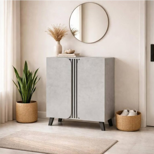 دولاب احذيه خشب ماليزي 2 باب 34-80-95 سم