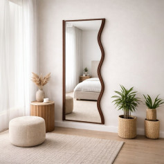 مرايا جداري إطار حديد 170x60 لون بني فاخر وانيق 