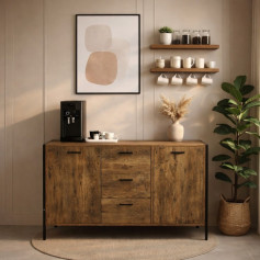 دولاب مدخل خشب باللون البني الخشبي 123*40*78