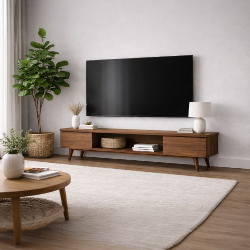 طاولة تلفزيون ، بلازما حديثة بعدة اللون مقاس 160سم